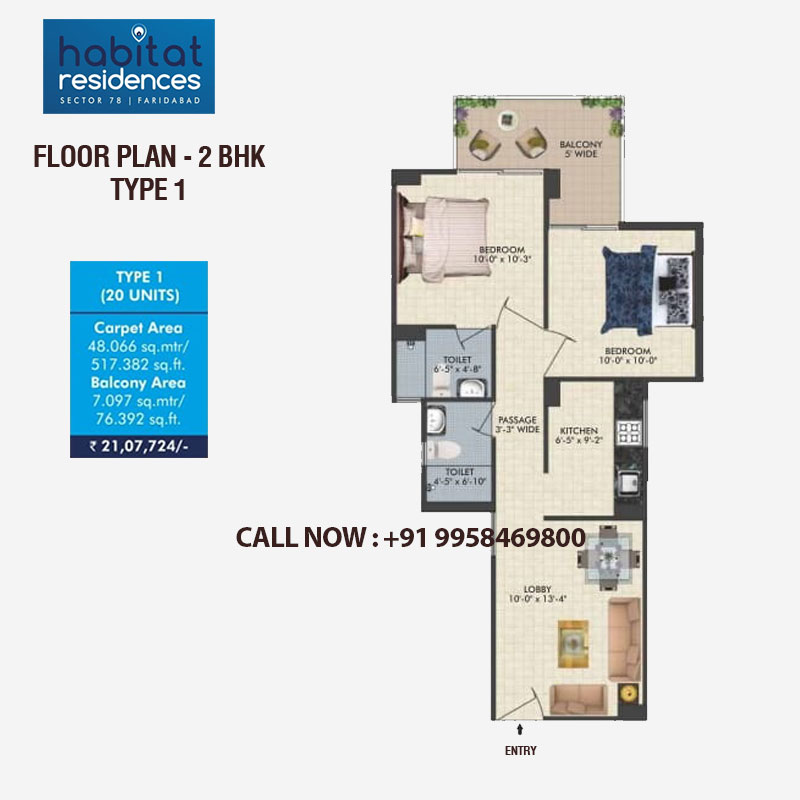 2BHK - Type 1)